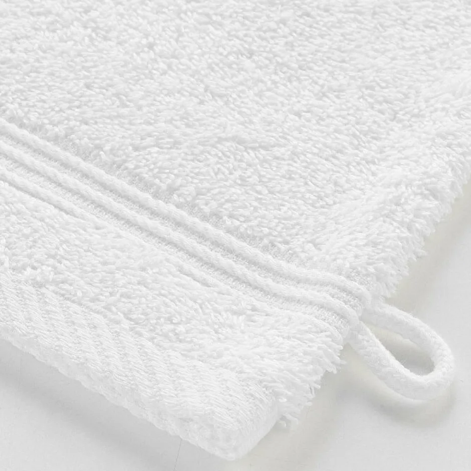 Douceur D'Intérieur 2 gants de toilette 15 x 21 cm eponge unie tendresse Blanc