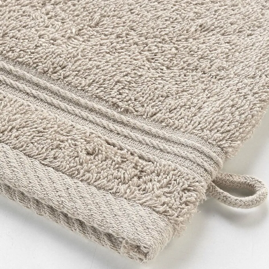 Douceur D'Intérieur 2 gants de toilette 15 x 21 cm eponge unie tendresse Taupe* Serviette De Toilette