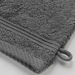 Douceur D'Intérieur 2 gants de toilette 15 x 21 cm eponge unie tendresse Anthracite* Serviette De Toilette