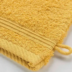 Douceur D'Intérieur 2 gants de toilette 15 x 21 cm eponge unie tendresse Mimosa* Serviette De Toilette