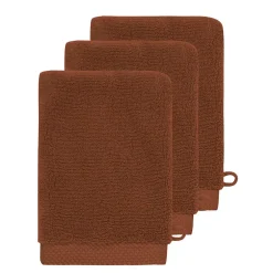 Sensei Maison 3 gants de toilette Zéro Twist 560 g/m² Auburn 16x22 cm SENSOFT* Gant De Toilette