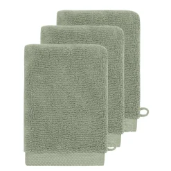 Sensei Maison 3 gants de toilette Zéro Twist 560 g/m² Sauge 16x22 cm SENSOFT