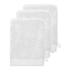 Sensei Maison 3 gants de toilette Zéro Twist 560 g/m² Blanc 16x22 cm SENSOFT* Gant De Toilette