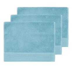 Sensei Maison 3 grandes serviettes invité Zéro Twist 560 g/m² Cobalt 40x60 cm SENSOFT* Serviette De Toilette