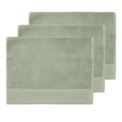 Sensei Maison 3 grandes serviettes invité Zéro Twist 560 g/m² Sauge 40x60 cm SENSOFT