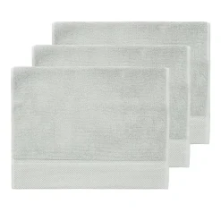 Sensei Maison 3 grandes serviettes invité Zéro Twist 560 g/m² Gris Perle 40x60 cm SENSOFT