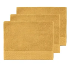 Sensei Maison 3 grandes serviettes invité Zéro Twist 560 g/m² Caramel 40x60 cm SENSOFT* Serviette De Toilette
