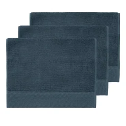 Sensei Maison 3 grandes serviettes invité Zéro Twist 560 g/m² Denim 40x60 cm SENSOFT* Serviette De Toilette
