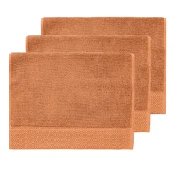 Sensei Maison 3 grandes serviettes invité Zéro Twist 560 g/m² Brique 40x60 cm SENSOFT* Serviette De Toilette