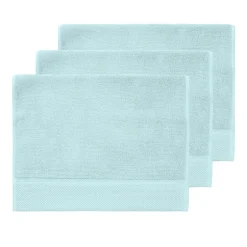 Sensei Maison 3 grandes serviettes invité Zéro Twist 560 g/m² Bleu Arctic 40x60 cm SENSOFT