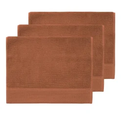 Sensei Maison 3 grandes serviettes invité Zéro Twist 560 g/m² Auburn 40x60 cm SENSOFT