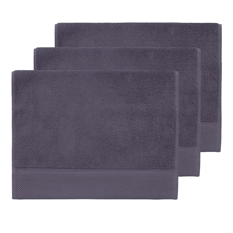 Sensei Maison 3 grandes serviettes invité Zéro Twist 560 g/m² Myrtille 40x60 cm SENSOFT