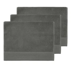 Sensei Maison 3 grandes serviettes invité Zéro Twist 560 g/m² Anthracite 40x60 cm SENSOFT* Serviette De Toilette