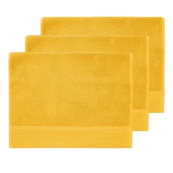 Sensei Maison 3 grandes serviettes invité Zéro Twist 560 g/m² Safran 40x60 cm SENSOFT