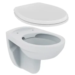 Porcher / Ideal Standard Pack WC suspendu sans bride + abattant Eurovit (Rimless)