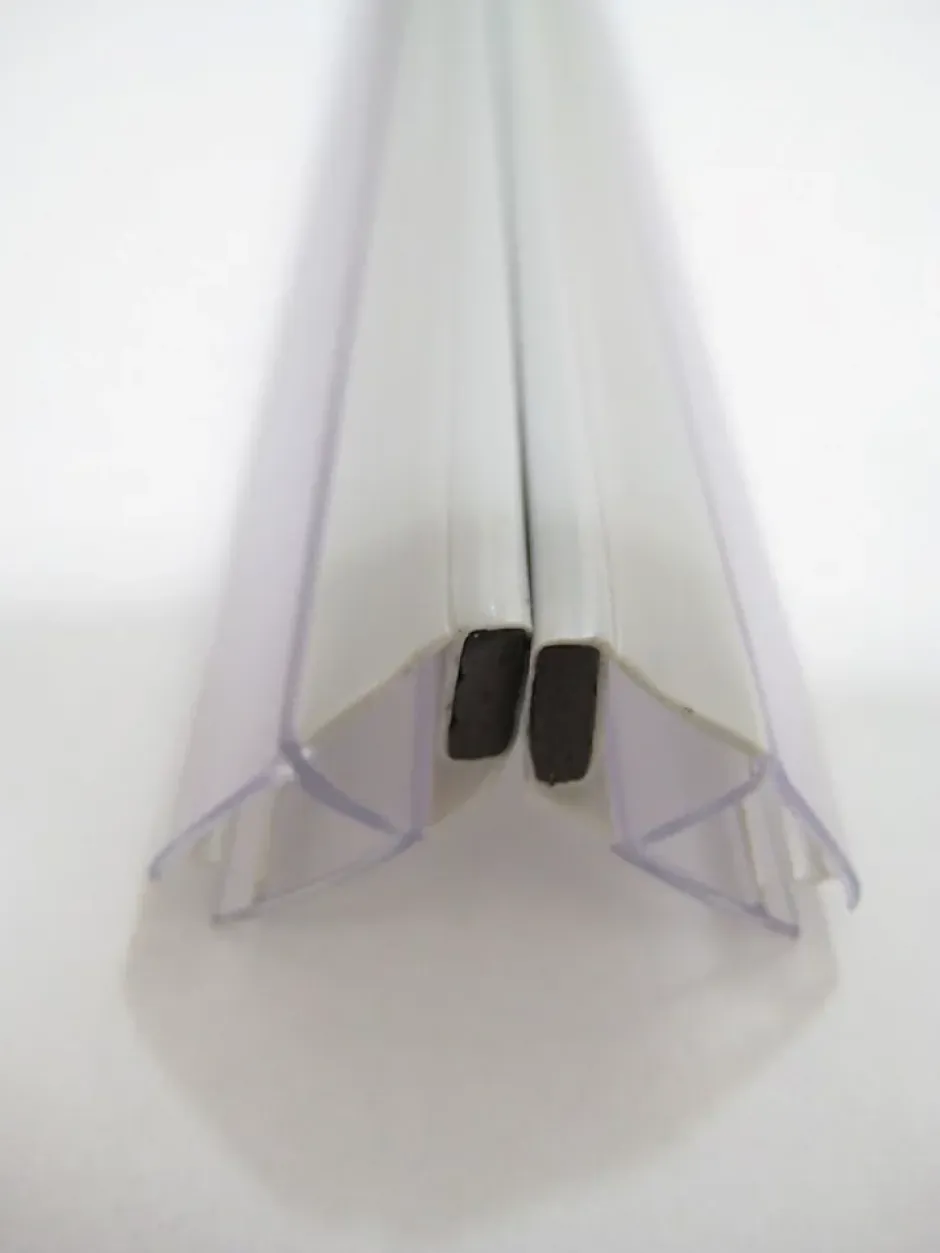 Aurlane 2 joints magnétiques en angle l.200 cm pour porte et paroi de douche coulissante 5 mm,