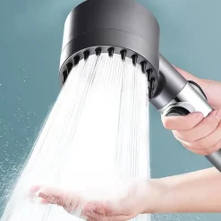 Deko 3 modes réglables, pommeau de douche massant anticalcaire avec fonction d'arrêt, pommeau de douche d'hydrothérapie