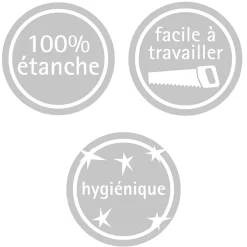 Schulte 2 panneaux muraux de salle de bains l.90+120 x H.210 cm, blanc brillant, DécoDesign* Panneau Mural De Salle De Bains