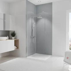 Schulte 2 panneaux muraux de salle de bains l.90x255 cm, gris argenté, DécoDesign