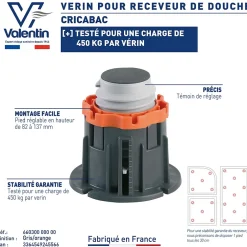 Valentin 4 pieds pour receveur de douche Cricabac* Receveur De Douche