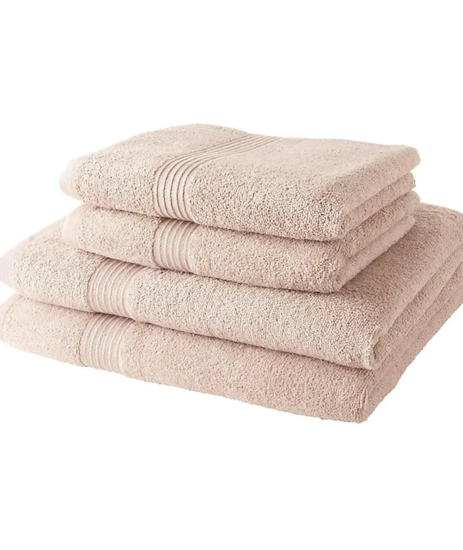 Todays Tools 2 Serviettes de toilette TODAY 50x90 + 2 Draps de bain 70x130 cm 100% Coton - Roses des sables* Serviette De Bain