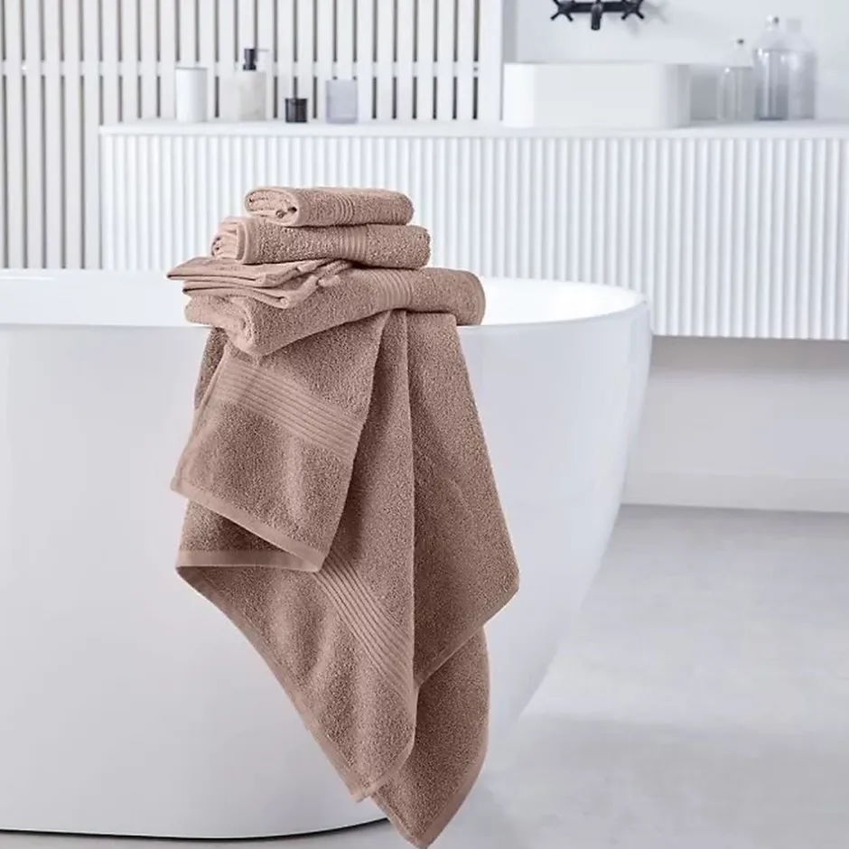Todays Tools 2 Serviettes de toilette TODAY 50x90 + 2 Draps de bain 70x130 cm 100% Coton - Roses des sables* Serviette De Bain