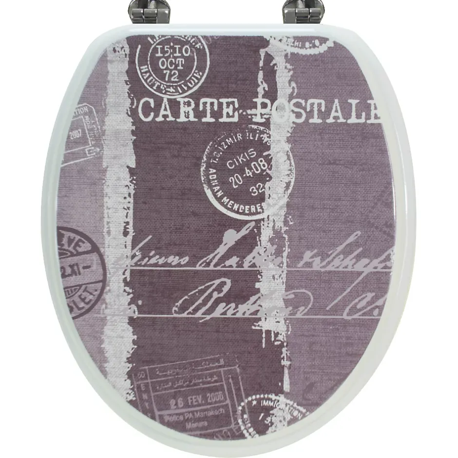 Autres Abattant de toilette en bois compressé MDF Carte postale Siege WC standard