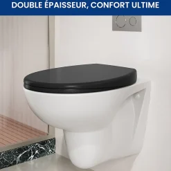 Cecipa Max Abattant de WC avec Système d'abaissement Automatique et Bouton-poussoir Mono-touche, en Forme de O, Abattant WC* Abattant Wc