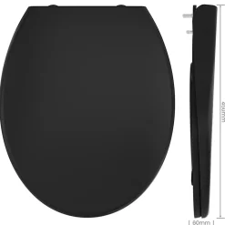 Cecipa Max Abattant de WC avec Système d'abaissement Automatique et Bouton-poussoir Mono-touche, en Forme de O, Abattant WC* Abattant Wc