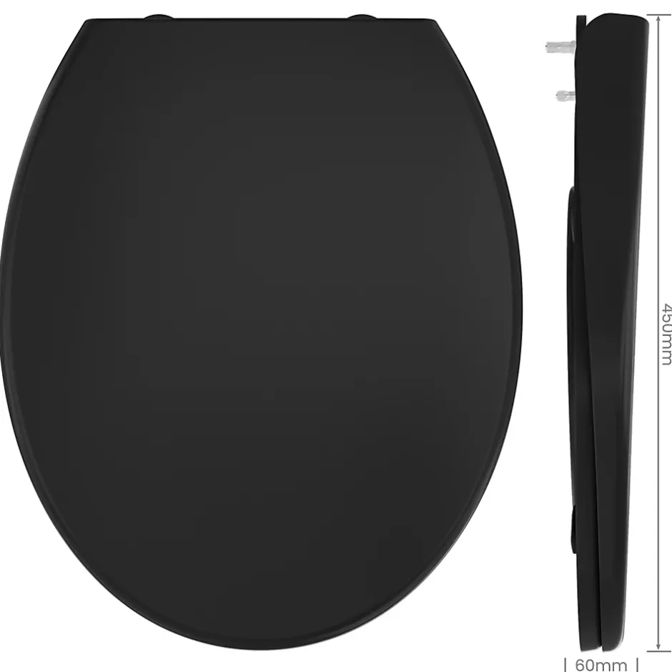 Cecipa Max Abattant de WC avec Système d'abaissement Automatique et Bouton-poussoir Mono-touche, en Forme de O, Abattant WC* Abattant Wc