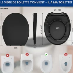 Cecipa Max Abattant de WC avec Système d'abaissement Automatique et Bouton-poussoir Mono-touche, en Forme de O, Abattant WC* Abattant Wc
