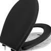 Anycée Max Abattant de WC avec Système d'abaissement Automatique, ANYCEE MAX Couvercle de Toilette en Duroplast, en Forme O, Noir* Abattant Wc