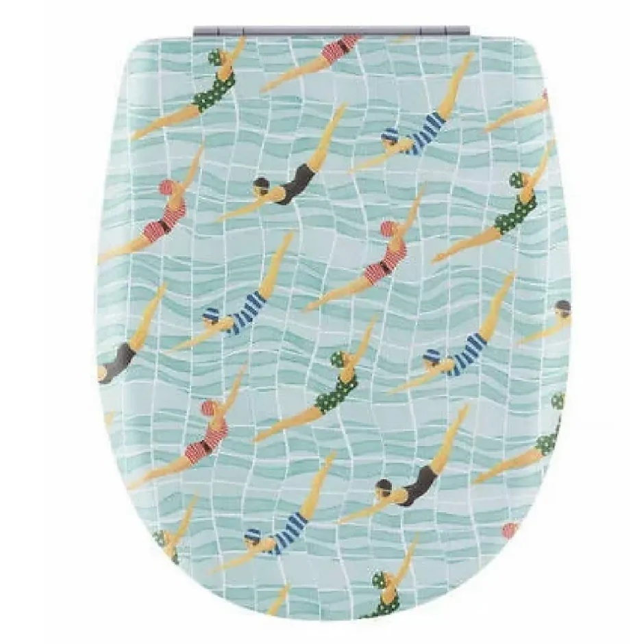Olfa Abattant easy clip à descente assistée au look nageuse (38x49.5 cm - Bleu ciel)