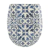 Olfa Abattant easy clip avec descente assistée au style azuleros (49.5x38 cm - Bleu azur)* Abattant Wc