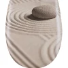 Olfa Abattant easy clip avec descente assistée au style Feng-Shui (38x49.5 cm - Beige)* Abattant Wc