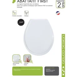 Gelco ABATTANT FIRST BLANC - POLYPROPYLENE* Abattant Wc