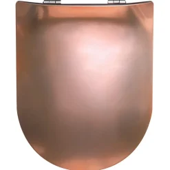 Olfa Abattant wood slim à descente assistée - Effet métal (47.5x36.5 cm - Cuivre)* Abattant Wc