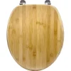 Gelco Design Abattant pour wc en bambou charnières métal* Abattant Wc