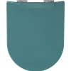 Olfa Abattant uni wood slim double avec descente assistée (36.5x48 cm - Bleu Foncé)* Abattant Wc
