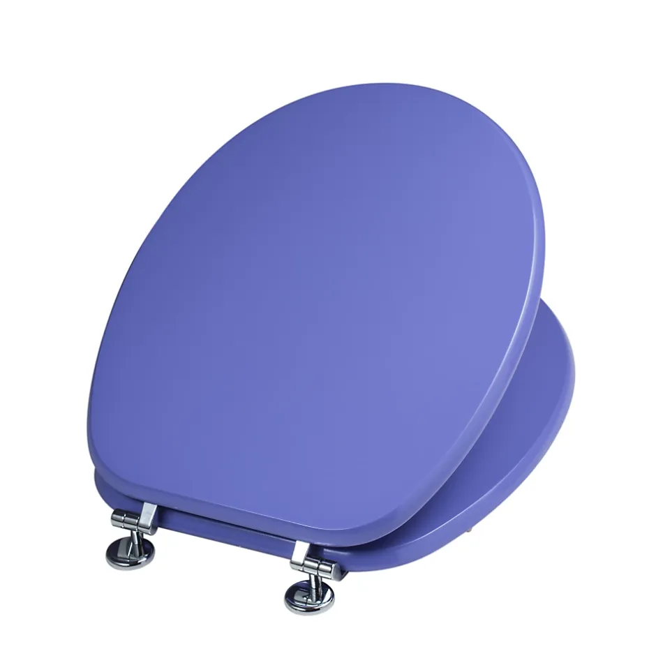 Kiamami Valentina Abattant Universel Pour Toilettes En Mdf Finition Lilas Avec Charnières Métalliques* Abattant Wc