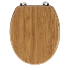Douceur D'Intérieur Abattant wc - - Effet bois (45x37.5 cm - Marron Brun)