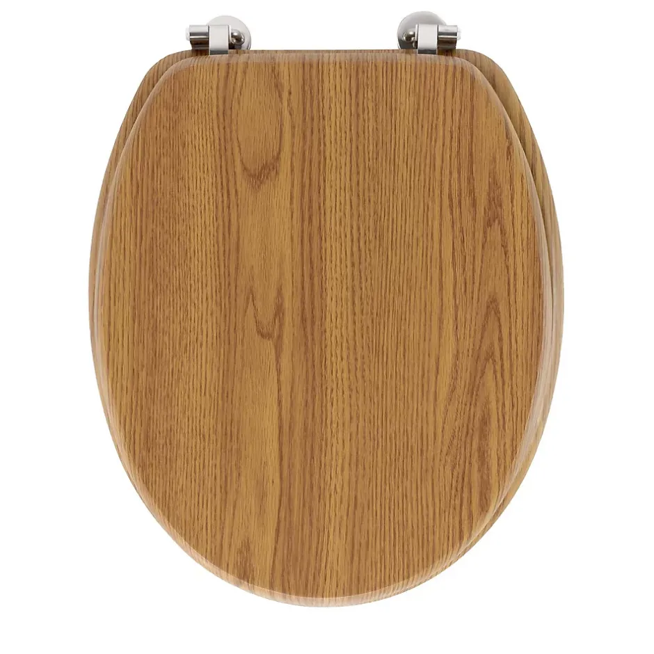 Douceur D'Intérieur Abattant wc - - Effet bois (45x37.5 cm - Marron Brun)