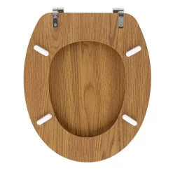 Douceur D'Intérieur Abattant wc - - Effet bois (45x37.5 cm - Marron Brun)