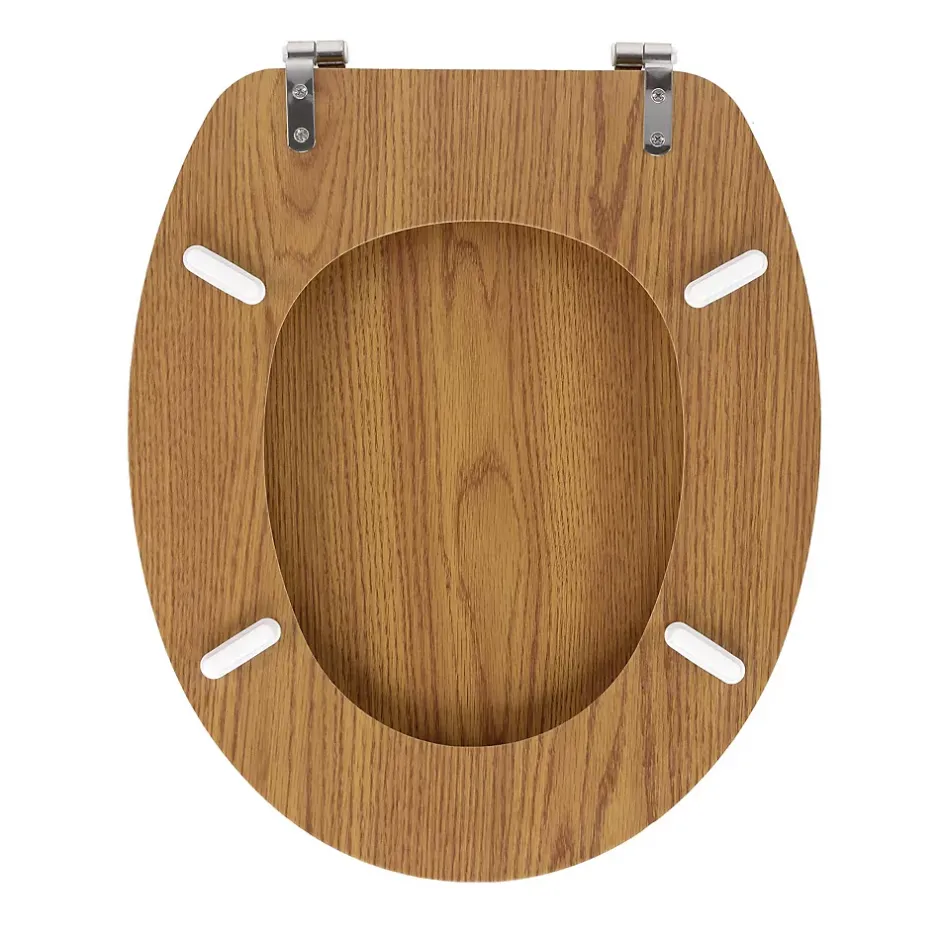 Douceur D'Intérieur Abattant wc - - Effet bois (45x37.5 cm - Marron Brun)