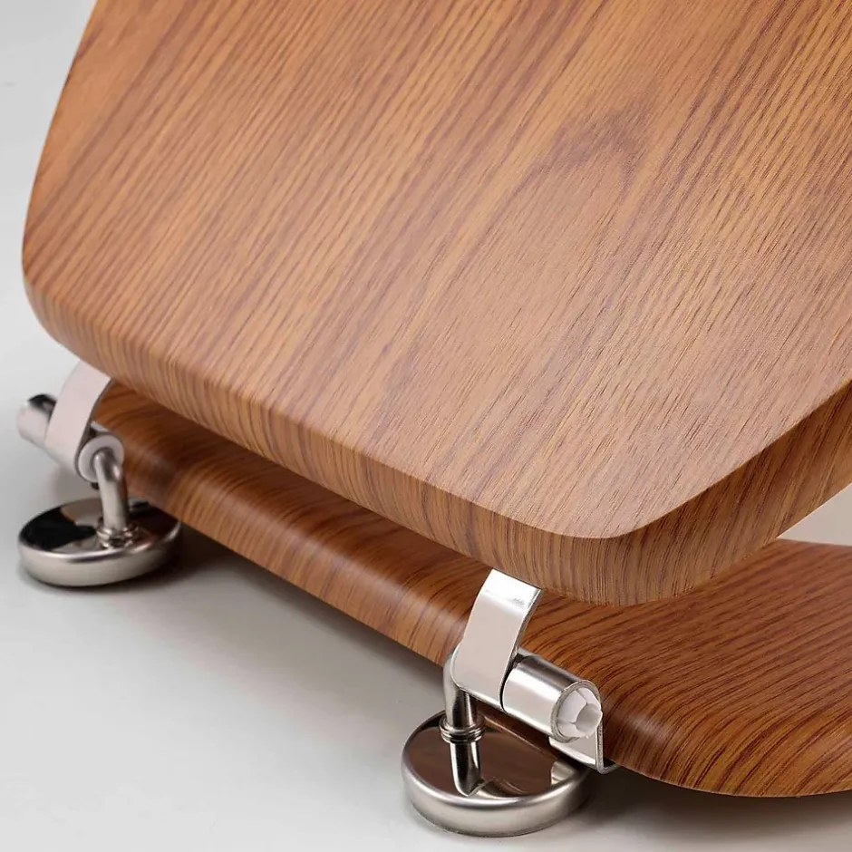 Douceur D'Intérieur Abattant wc - - Effet bois (45x37.5 cm - Marron Brun)