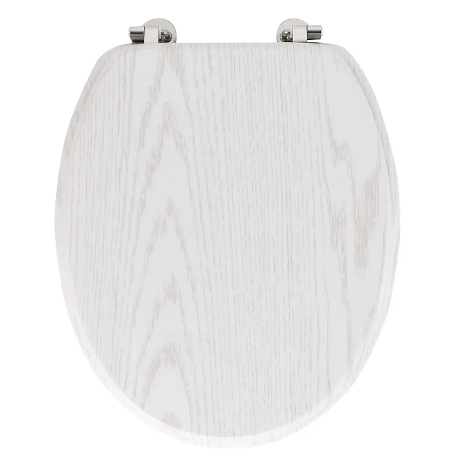 Douceur D'Intérieur Abattant wc - - Effet bois (45x37.5 cm - Blanc)