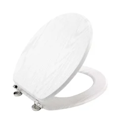 Douceur D'Intérieur Abattant wc - - Effet bois (45x37.5 cm - Blanc)