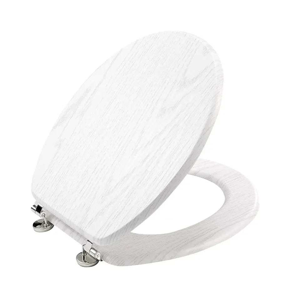 Douceur D'Intérieur Abattant wc - - Effet bois (45x37.5 cm - Blanc)