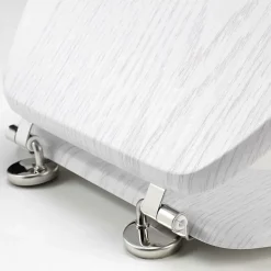 Douceur D'Intérieur Abattant wc - - Effet bois (45x37.5 cm - Blanc)