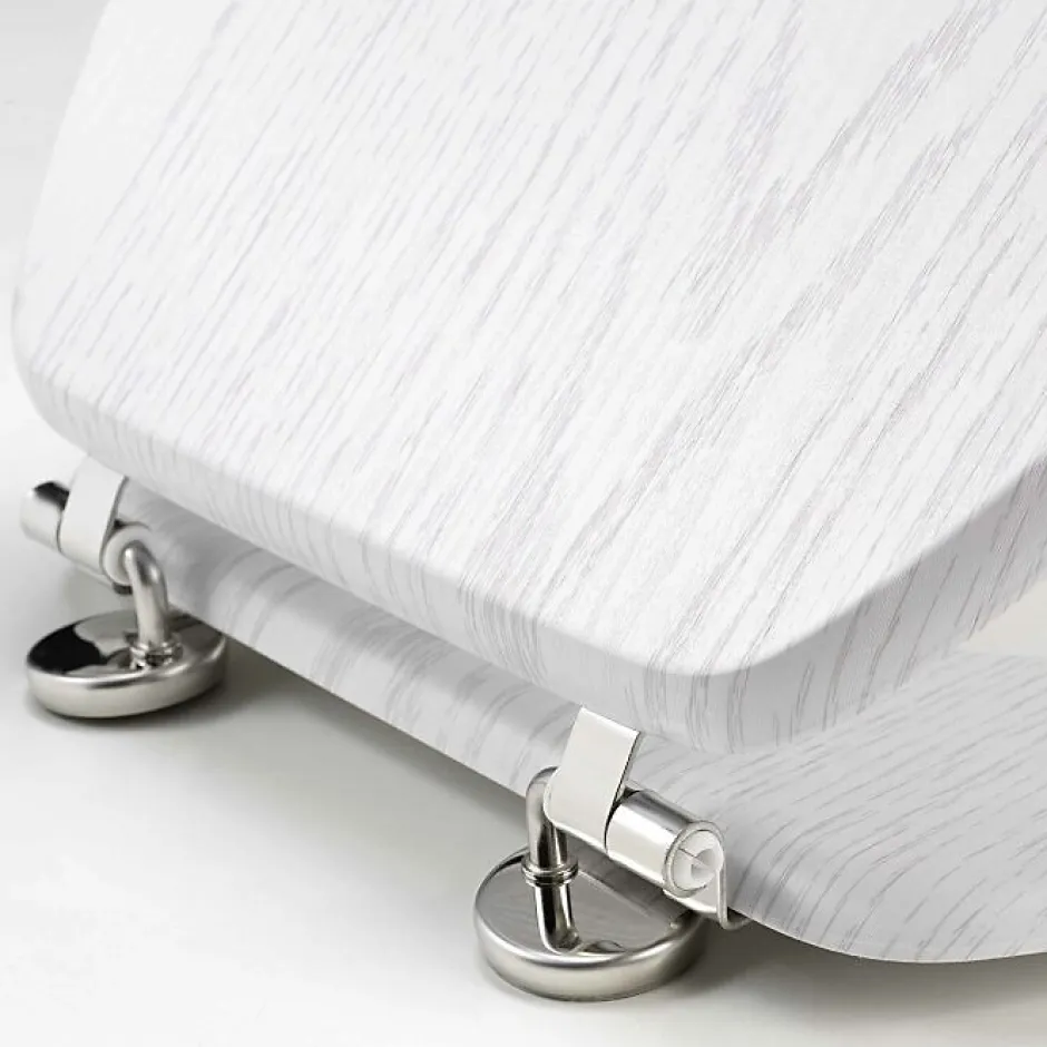 Douceur D'Intérieur Abattant wc - - Effet bois (45x37.5 cm - Blanc)